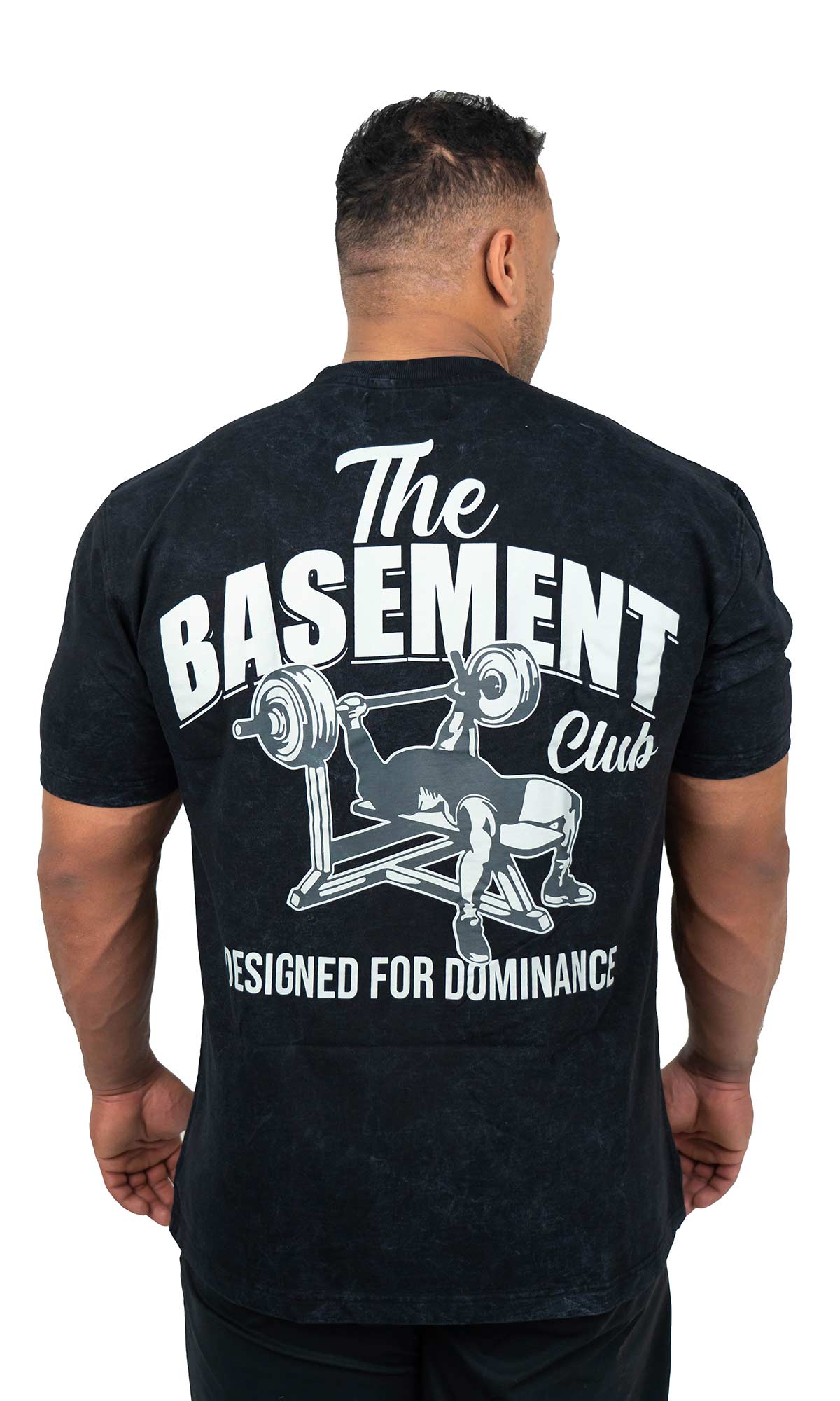 Grey Bench Acid Washed Black T-shirt